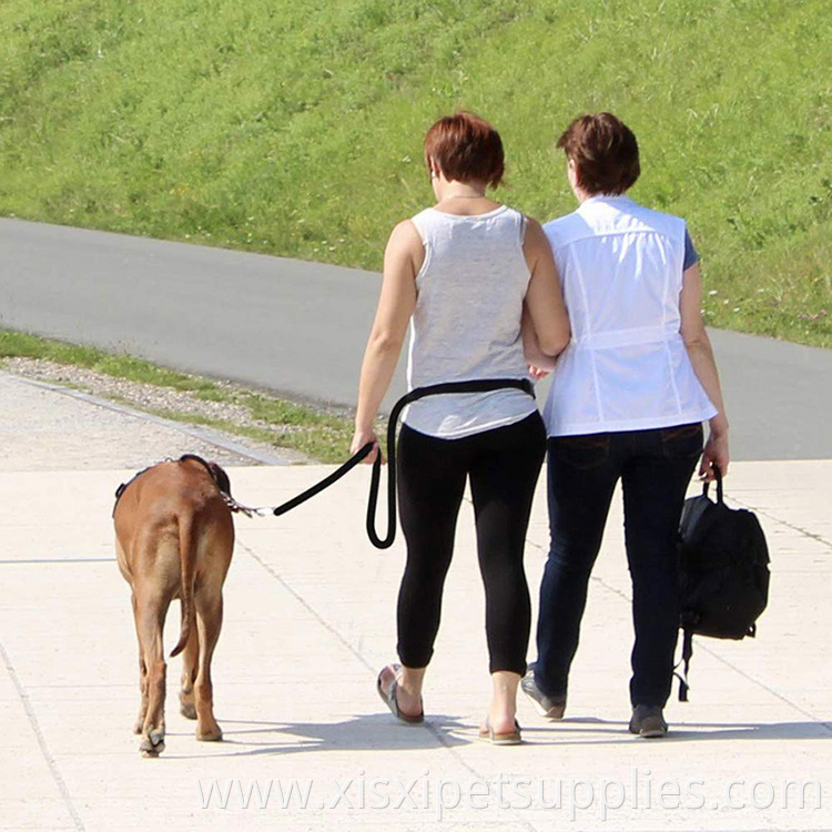 Multifunctional Adjustable 6ft Dog Halti Training Leads Hand-free Double Ended Dog Leash Belt for Puppy Walking Running